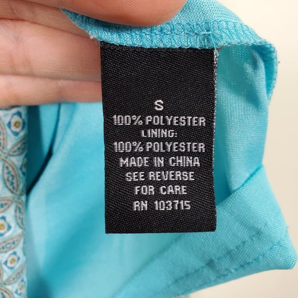 ❤ Zac & Rachel Sleeveless Top Turquoise Size S - Picture 4 of 7